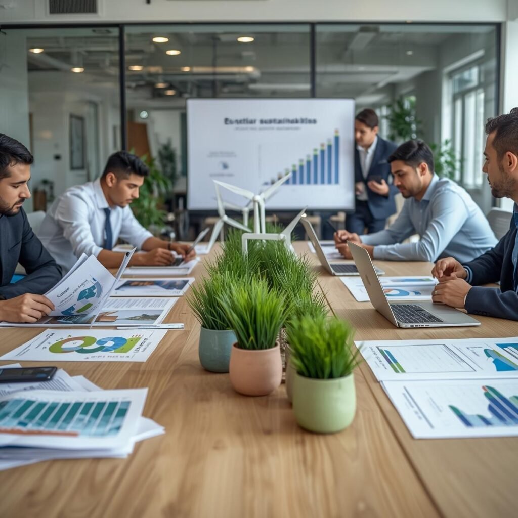 Young Indian professionals working on sustainability and ESG initiatives